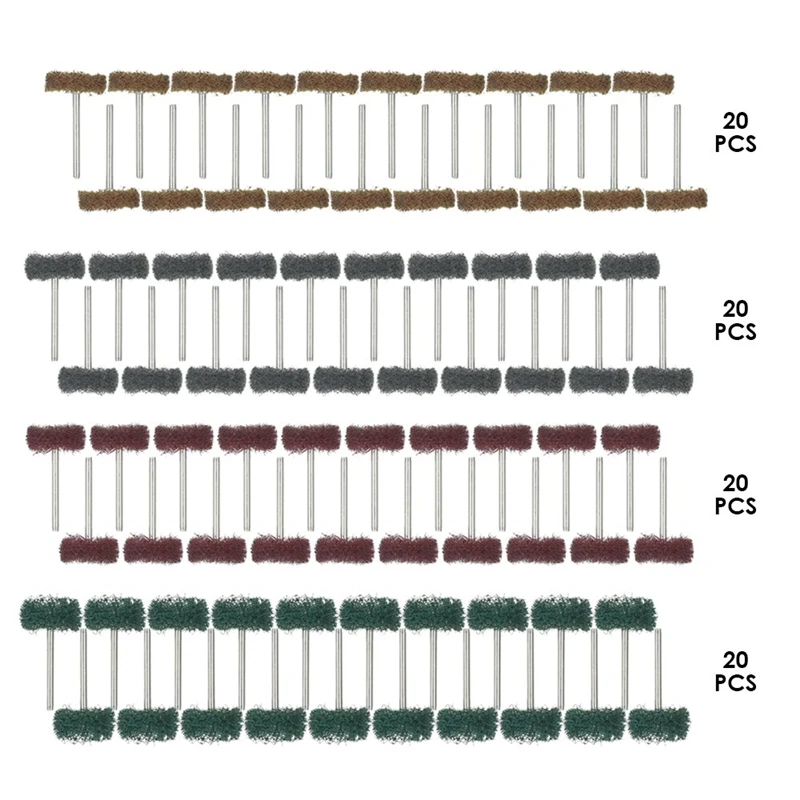 80 шт./компл. щеточный мини-полировальный диск абразивный шлифовальный шлифовальная головка Полировочный диск