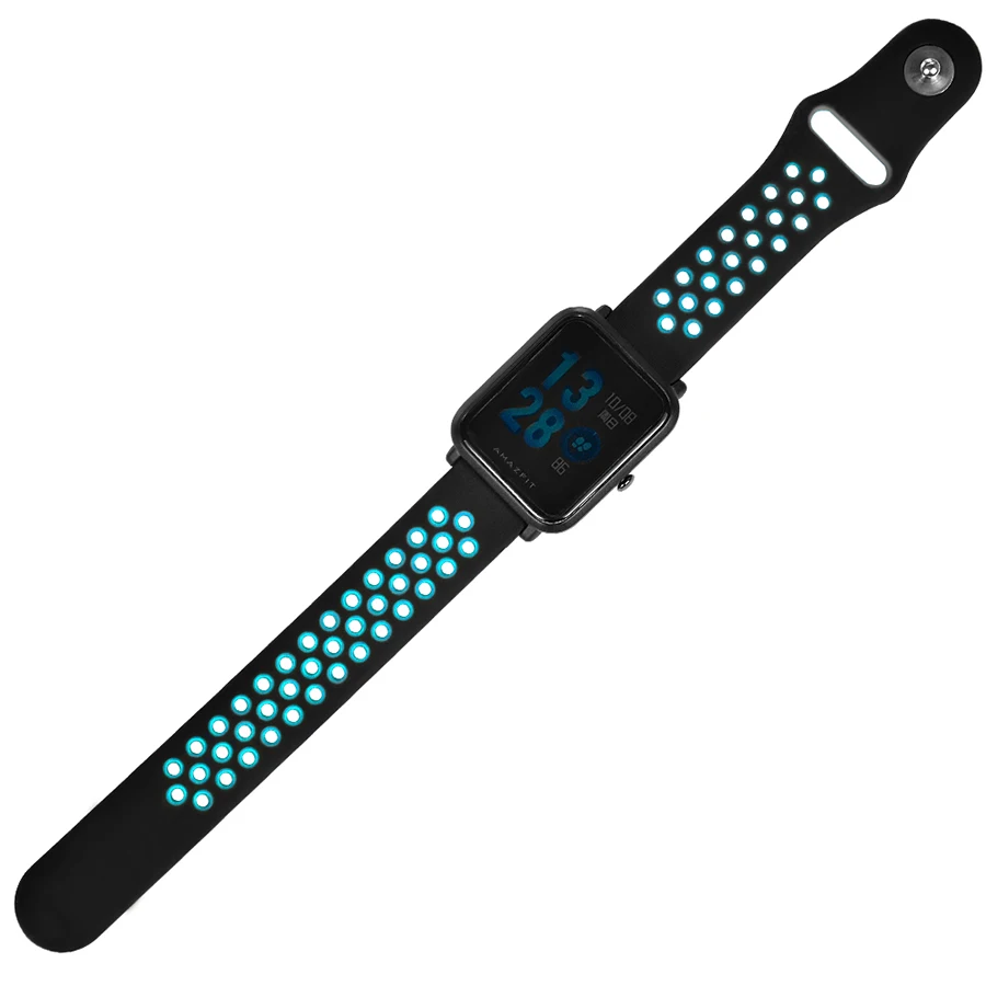 Для Amazfit ремешок Bip силиконовый ремешок для Xiaomi Huami Amazfit браслет для Huami Amazfit Bip бит ремешок 20 мм - Цвет: B blue