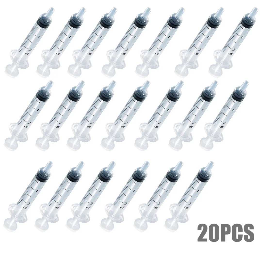

20 Pieces/ Set 2ml Syringes Plastic Slip Syringe For Mixing Liquid Gels Glues Industrial Use Mayitr Adhesives & Sealers
