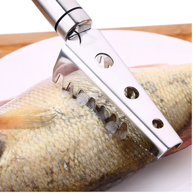 Инструменты из нержавеющей стали для морепродуктов скребок для рыбной чешуи щетка для рыбной кожи быстро удаляет чистилка для рыбы щетка для кожи рыбы костяной пинцет
