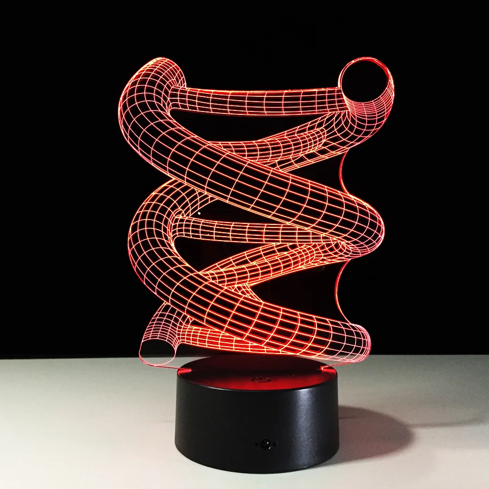 Бесплатная доставка 3D DNA украшение для дома лампа светодиодная ночник 7 цветов