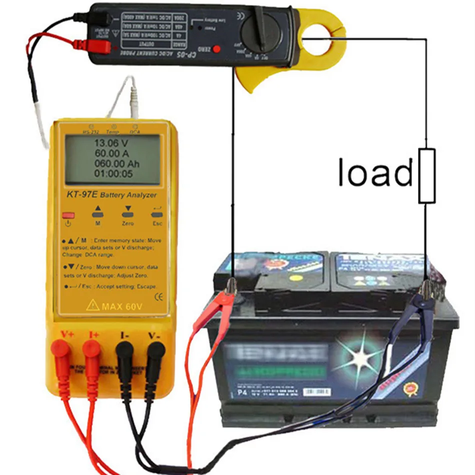 KT-97E полнофункциональный анализатор сопротивления батареи подходит для автомобильных аккумуляторов аварийное освещение автоматические Спринклерные системы