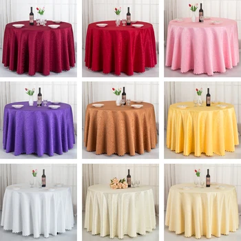 

22 sizes for choice Jacquard tablecloth pattern checked tablecloth Rectangular Round banquet Wedding Party hotel Decoration