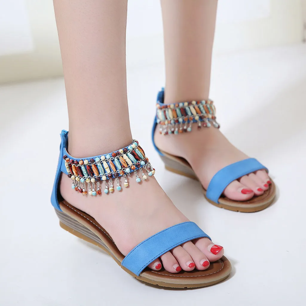 Sandales femme/женская модная летняя повседневная обувь в римском стиле на молнии