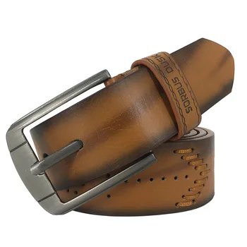 

SORBUS DUSK Brand high quality men's belt fashion luxury strap male cowhide belts jeans vintage pin buckle belt Free Shipping