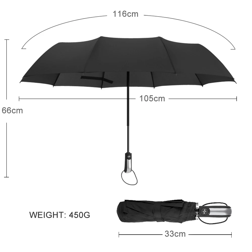 Ветрозащитный складной автоматический зонтик от дождя для женщин и мужчин, ветрозащитный деловой автоматический зонтик от дождя, мужской ветрозащитный зонт 10 к