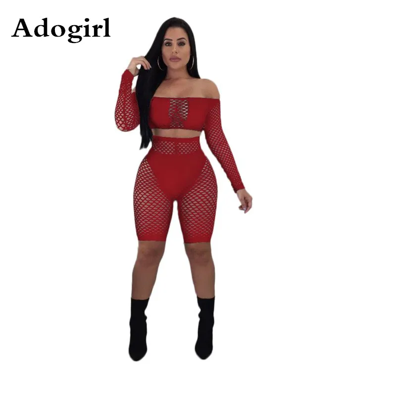 Сетчатый лоскутный комплект из 3 предметов в виде рыбьей сети короткий топ с