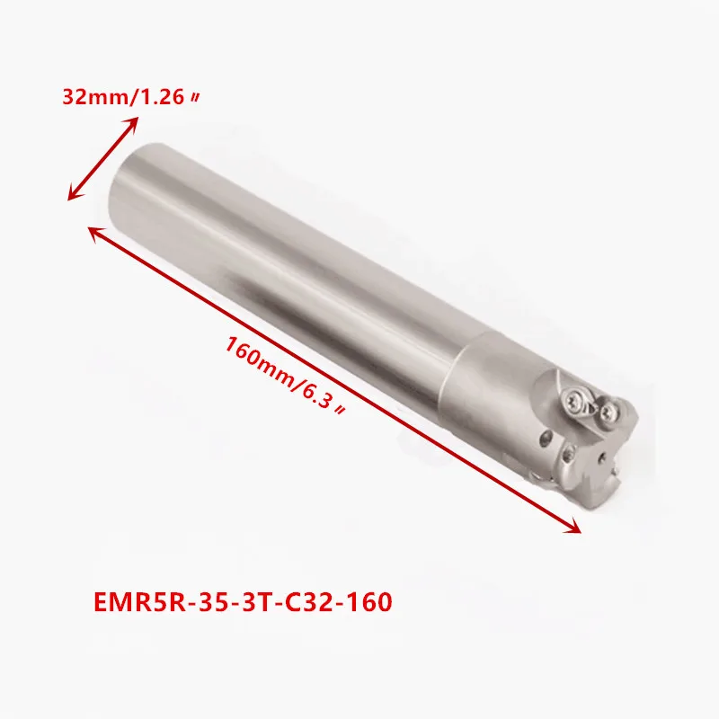 1 P EMR5R-3T держатель фрезерного инструмента C25/C26/C32 ЧПУ Концевая фреза фрезерная оправка Бут для круглых RPMT10T3 вставка