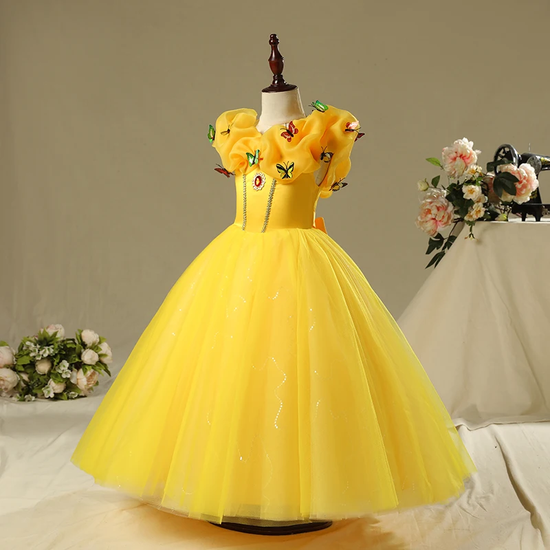 flower girl yellow dresses