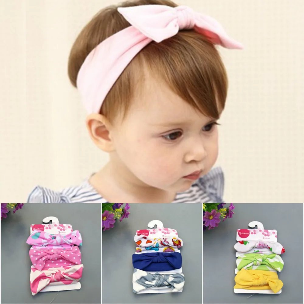 New 3 pcs/set cut hairband Three Piece Children's Hair Band Set Rabbit