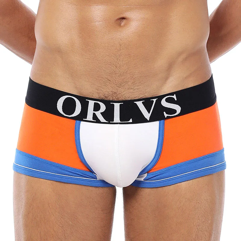 ORLVS мягкое Мужское нижнее белье cueca masculina сексуальное хлопковое боксеры четыре