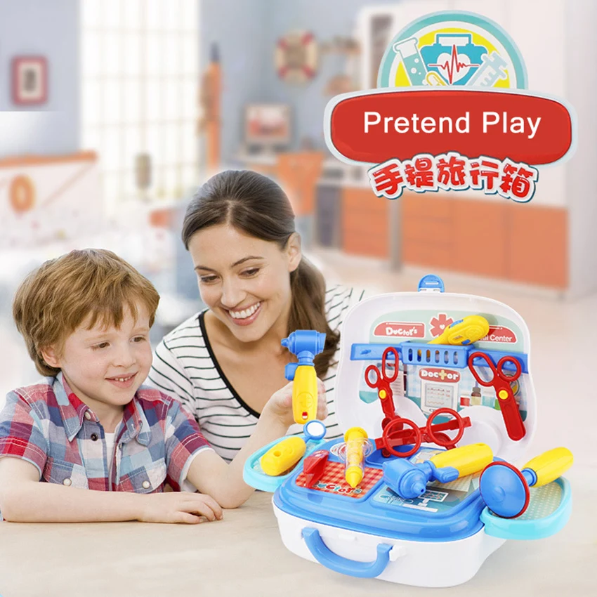 Tool Box Tools Toy Set Plastic Pretend Play Kids Suitcase Garden