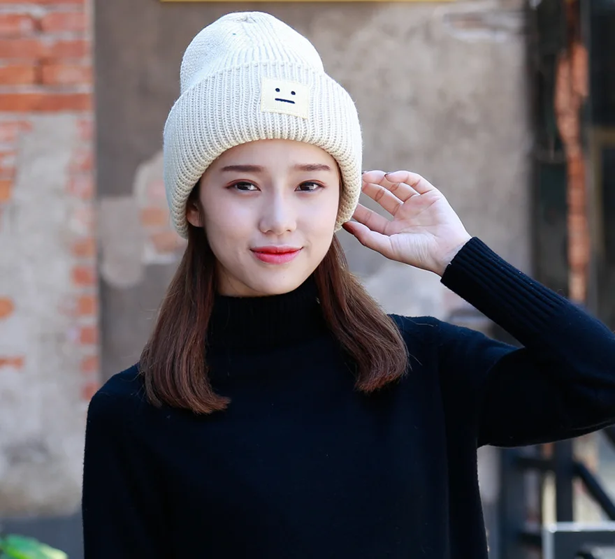 Модная трикотажная шляпа, женские зимние шапки для женщин, теплая шапка, новая Толстая Женская шапка gorros mujer invierno, шапка для девочек
