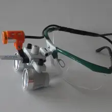 TAO'S горячая распродажа 2,5x420 мм Стоматологическая хирургическая медицинская бинокулярная Лупа увеличительное стекло+ портативный светодиодный фонарь для фар