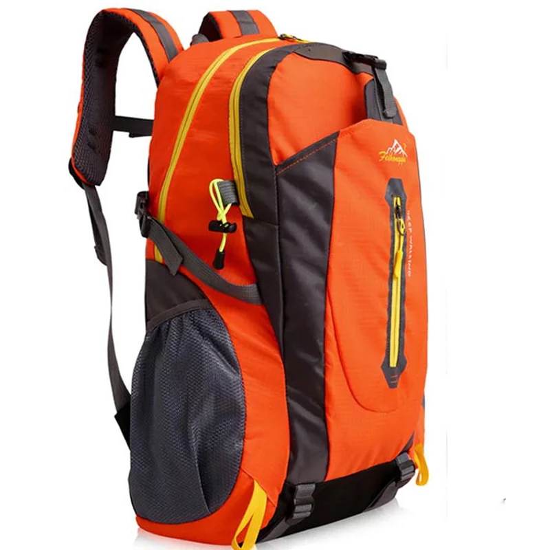 FengTu, спортивные сумки, для улицы, сумки для альпинизма, водонепроницаемые, 40 л, нейлон, рюкзак для мужчин и женщин, для путешествий, туризма, кемпинга, рюкзак - Цвет: Orange