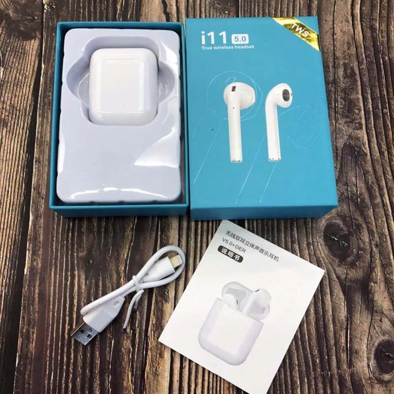 2019 best sale Wireless earphone bluetooth headset i11 Tws 5.0 touch binaural sports earbug for iOS smart Android phone