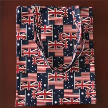 Yile холст хлопок эко-многоразовые сумки Шоппинг Тотализатор Печати Национальный флаг 17410-5