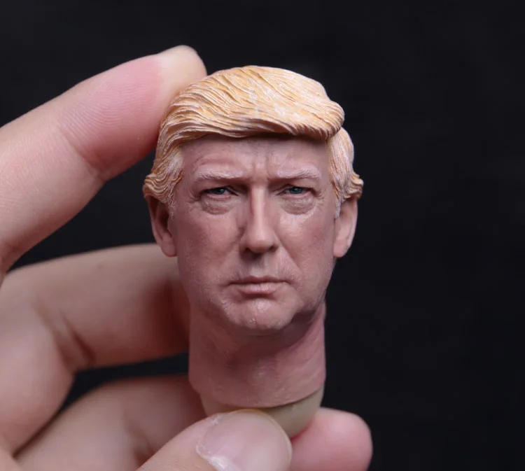 Масштаб 1:6 голова Дональда Трампа лепильная Мужская модель фигура
