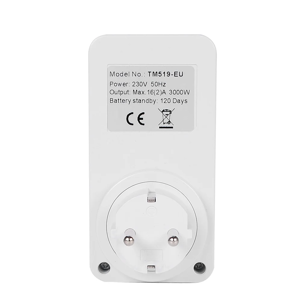 EU Plug Outlet Electronic Digital Timer Socket with Timer 220V AC Socket Timer Plug Time Relay Switch Control Programmable