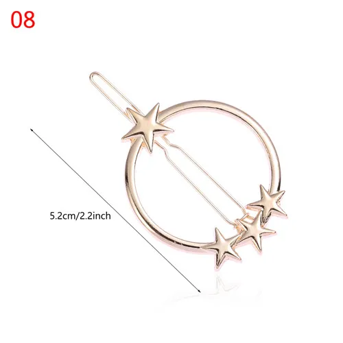Style 5-8 1 шт., модные женские Геометрические заколки для волос, заколки для волос, Звездный зажим для волос сердце, нежные заколки для волос, заколка для волос, ювелирные изделия для волос, аксессуары для волос - Цвет: Style 5-8