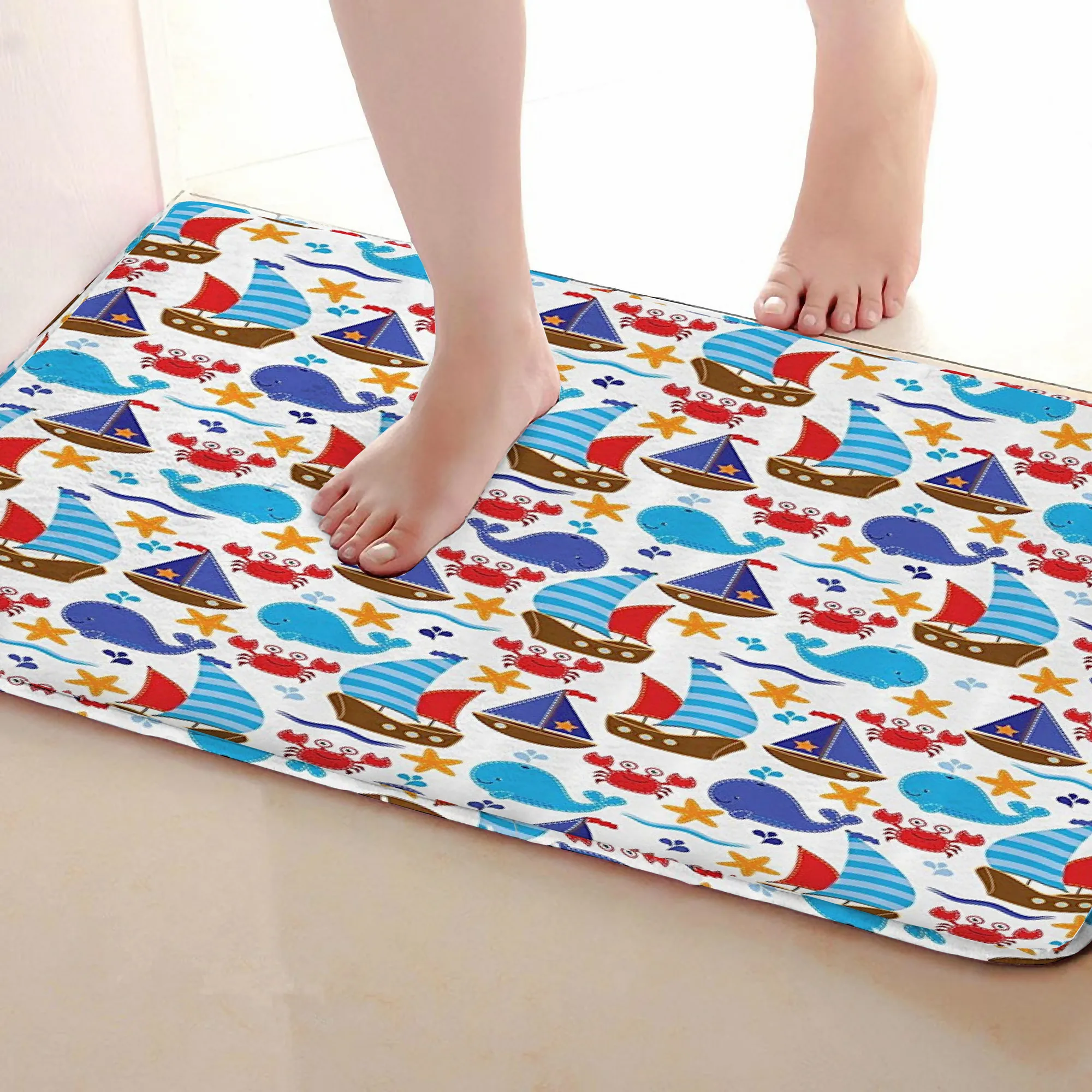 Кит Стиль открытый Коврики S, забавные Нескользящие Для ванной Коврики, двери Коврики S, дверь входная Коврики s