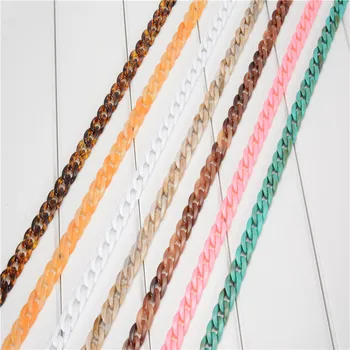 

120cm DIY Acrylic Resin Chain Bag Handbag Plastic Strap Fashion Colorful Women Necklace Charms Accessories Shoulder Strap