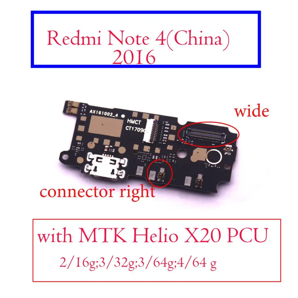 Для Xiaomi Redmi Note 4 4X Global USB зарядное устройство порт для зарядки гибкий кабель Micro док
