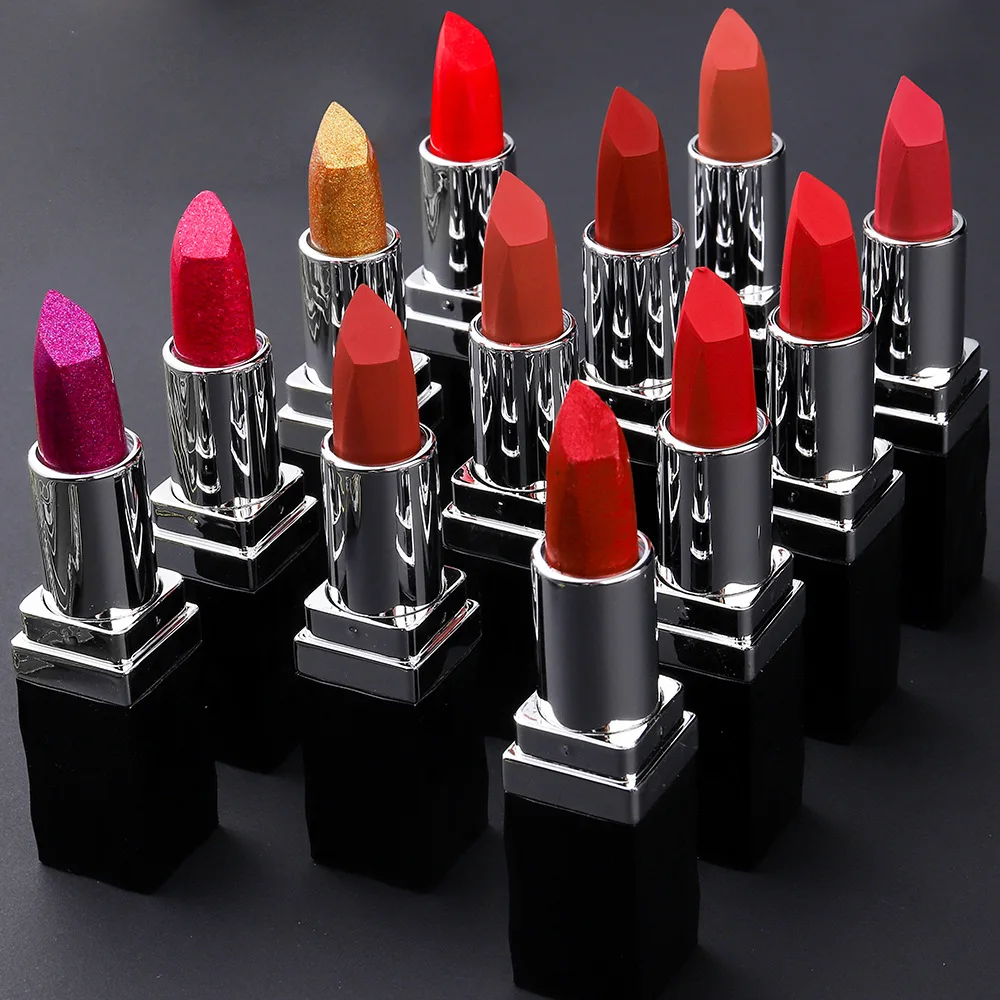 

HANDAIYAN 6/12pcs Lipstick Set Glitter Matte Velvet Waterproof Lip Stick Long Lasting Women Fashion Cosmetic Lip Makeup Tools