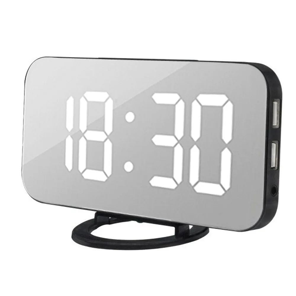 Цифровой будильник, светодиодный, зеркальные часы, многофункциональные, повтор, отображение времени, ночной ЖК-светильник, настольный, Reloj Despertador 314Z