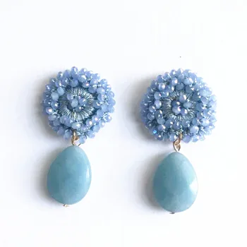 

Bohe fashion droplets earrings for women handmade flower-shaped statement Baroque jewelry to add feminine charm Christmas gifts