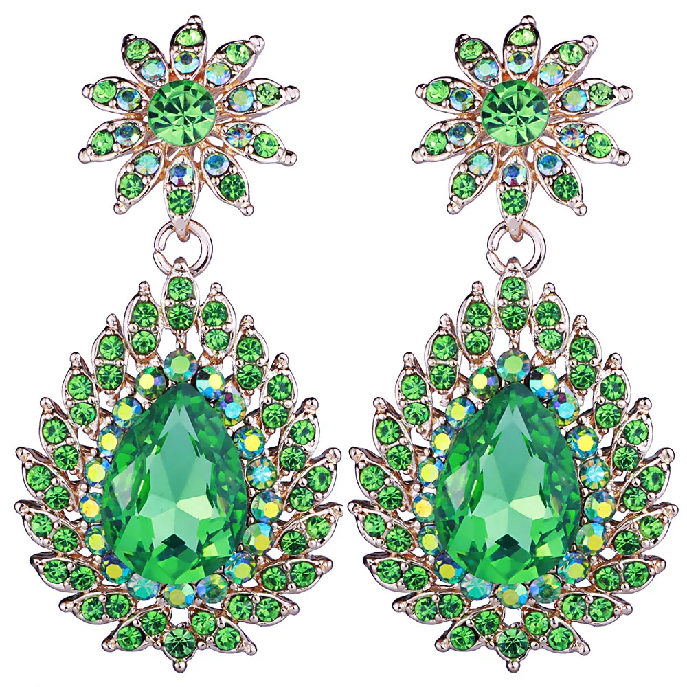 New Arrival Fashion Jewelry Clear Crystal Earrings Long Earrings for Women Wedding Bridal Drop Earrings