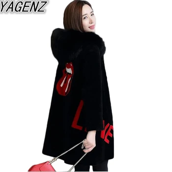 

Women Fur Coat 2020 Winter New Women Cashmere Faux Fur Coat Qualified Thick Imitated Fox Fur Overcoat Female Warm Hooded Outwear