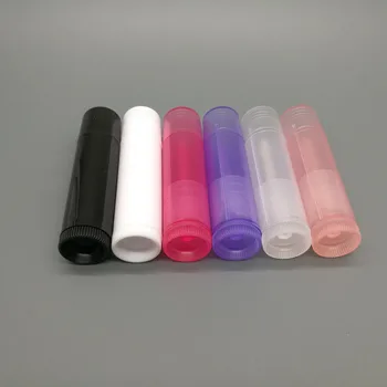 

300pcs/lot 5ml cosmetic packaging plastic lip gloss containers, empty lip gloss tubes with 6 mixed colors