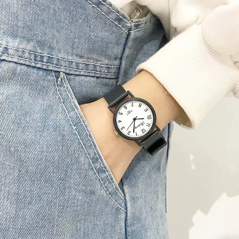 Relogio Feminino модные и повседневные женские часы в стиле кэжуал кварцевые с кожаным