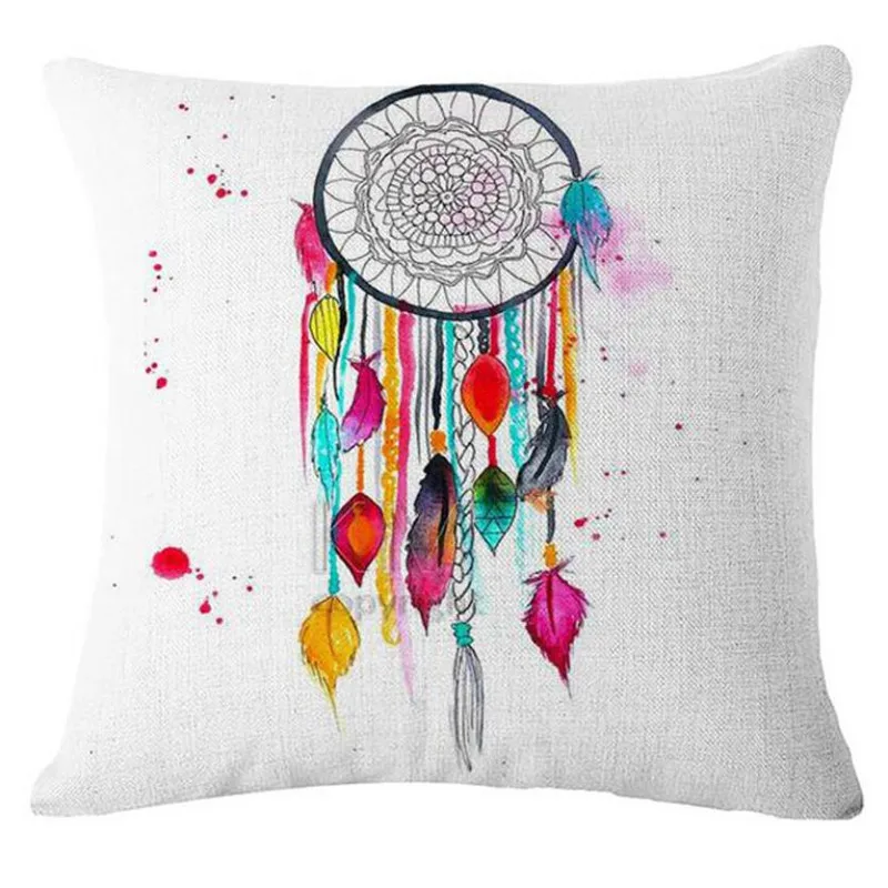 

sofa decorative cushions Dream Catcher Cotton Linen Cushion Home Sofa Bed Car Decor x30401 D#30
