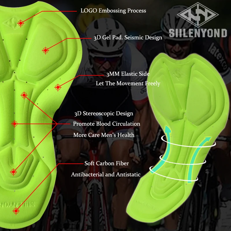 Siilenyond велошорты зима Coolmax с 3D гелевой подкладкой для мужчин MTB велосипед плотные теплые велосипедные штаны