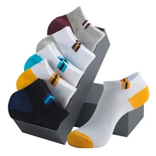 HSS 5 ペア/ロット高品質男性の綿の靴下夏通気性靴下古典的な山のショートソックス薄型 Calcetines Hombre(China)