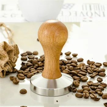 

12pcs/lot Metal Eco-friendly Stainless Steel Coffee Tamper 58mm Brista Espresso Base Powder Press Flat Coffee Hammer