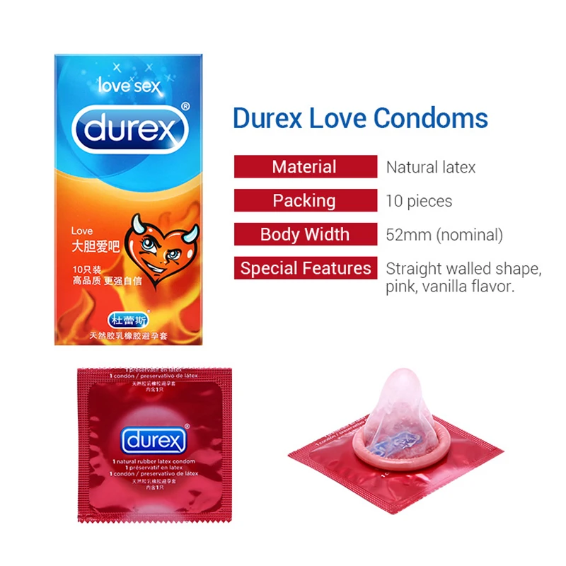 Durex Condom Ultra Thin Love G Spot Condoms Natural Latex Lubricant Flowers Condones Sex Toys For Adults Intimate Products 3