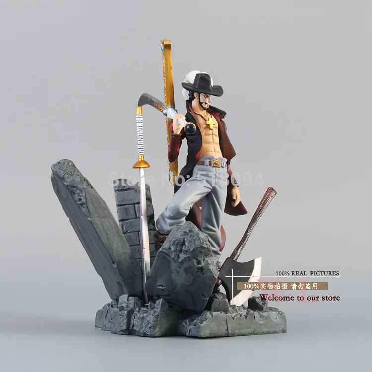 Аниме one piece Dracule Mihawk ПВХ фигурка коллекционная игрушка " 15 см