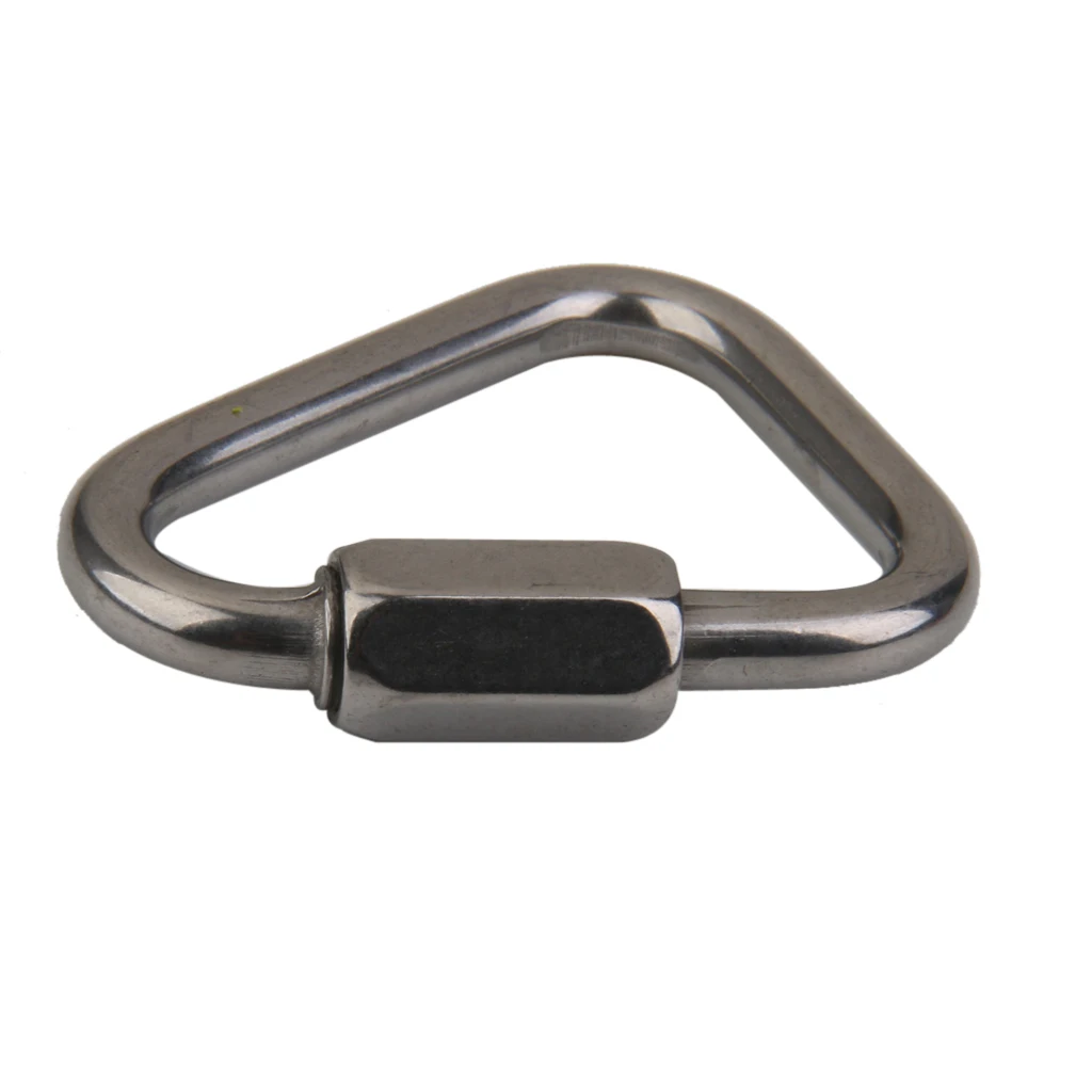 Durable Small Mountaineering Climbing 12KN Triangle Carabiner Hiking Keychain Snap Clip Hook Kettle Buckle Carabiner Accessories