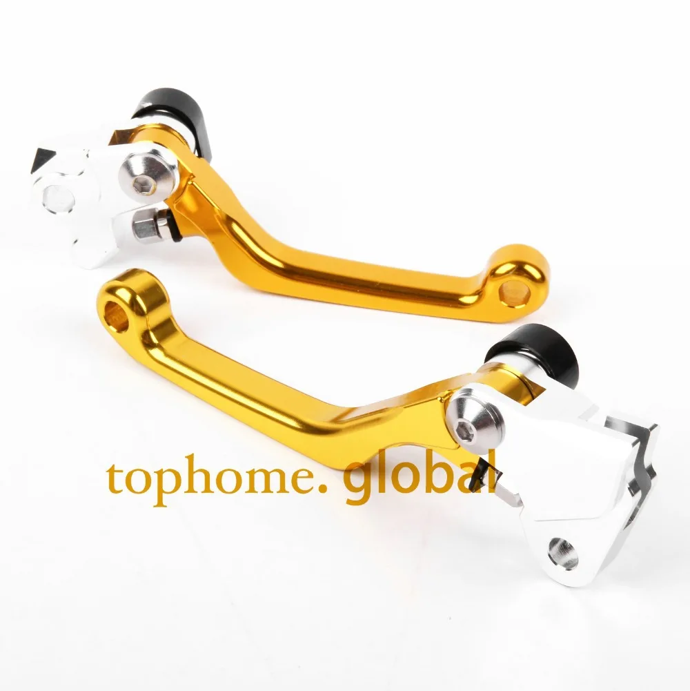 Горячая одна пара CNC Pivot Dirttbike сцепные рычаги золотого цвета для Suzuki RMZ250 2005 2006|lever