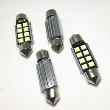4pcs dome lamps 31mm 36mm 39mm 41mm Festoon 8 smd LED ERROR FREE 5630 5730 CANbus C5W led interior reading white ice blue bulbs