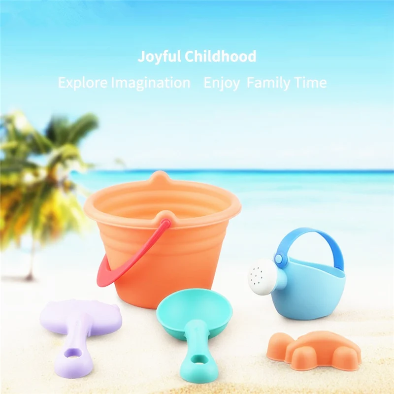 Пляжные Игрушки для песка Набор для малышей/детей с ведром и лейки на море или бассейн 12 шт./компл.(случайный цвет