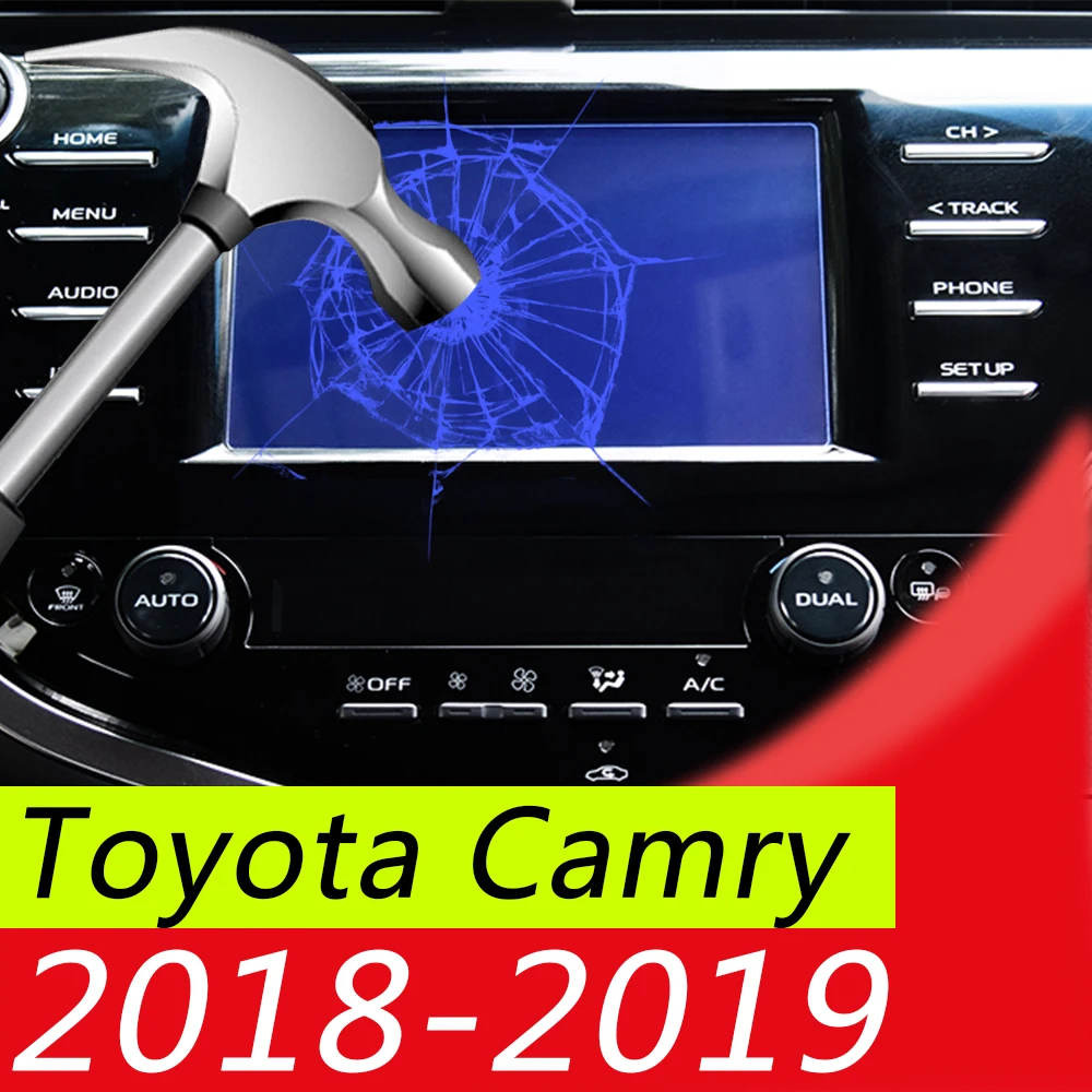 

For Toyota Camry 70 XV70 2018 2019 Car Navigation Touch Screen Tempered Glass Protector Touchscreen Protect Film Sticker