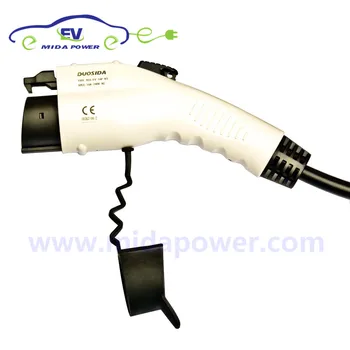 

DUOSIDA 110V 240V AC Power 16A 32A Type 1 Connector EVSE Charging J1772 Ev Gun