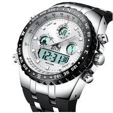 Dual Movement Sport Men Watch 2018 Luxury Brand Military Multiple Time Zone Wrist Watch Digital Analog Dual Display Quartz Watch weide luxury brand analog digital alarm stopwatch black red dual men sport watch quartz wrist watch military men clock relogio