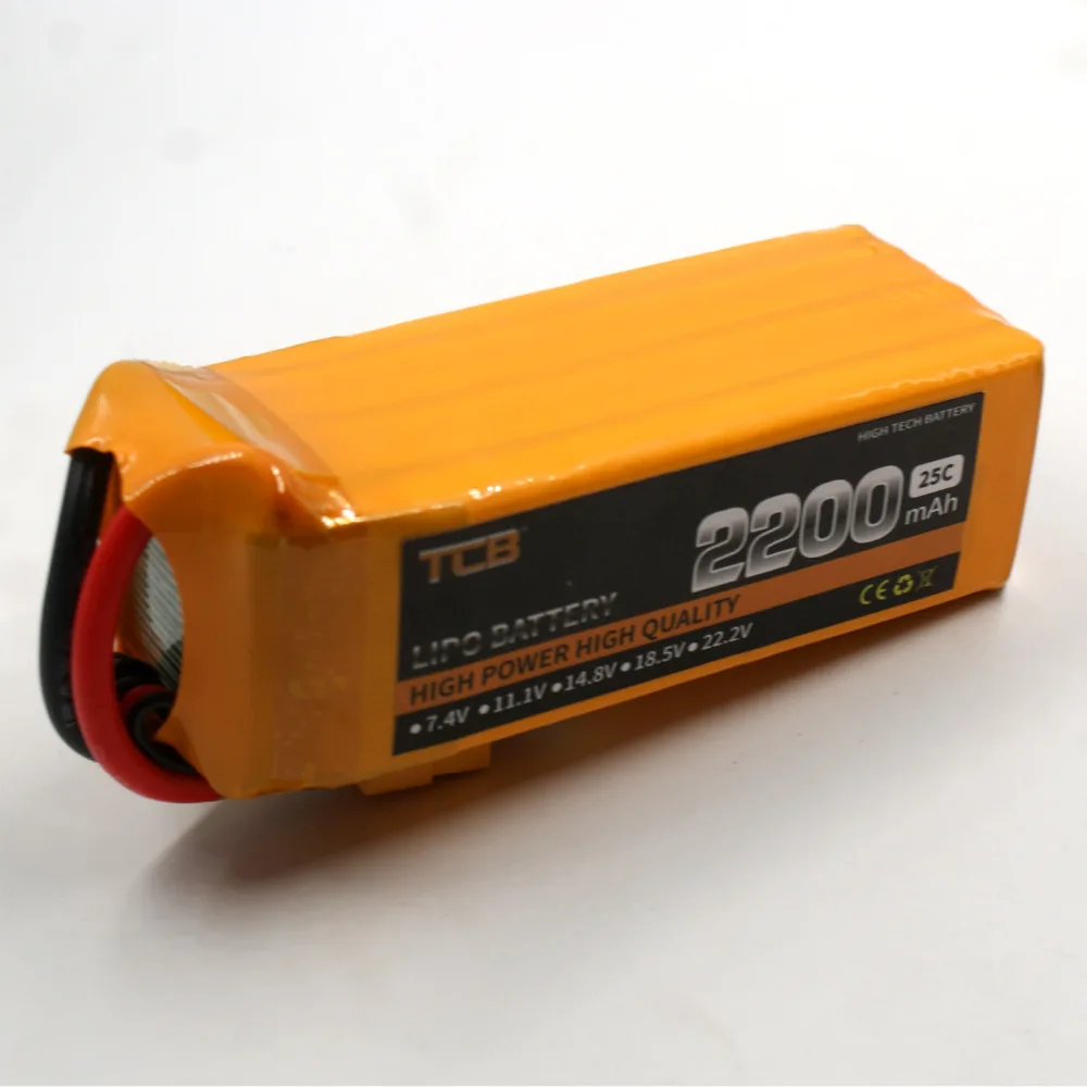 TCB RC lipo батарея 6 S 22 2 V 2200 mAh 25c для rc самолет Радиоуправляемый квадрокоптер