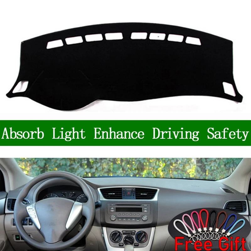 

For Nissan Sentra nismo Sylphy 2012-2019 Dashboard Cover Sun Shade Non-slip Dash Mat Carpet Car Stickers Interior Accessories