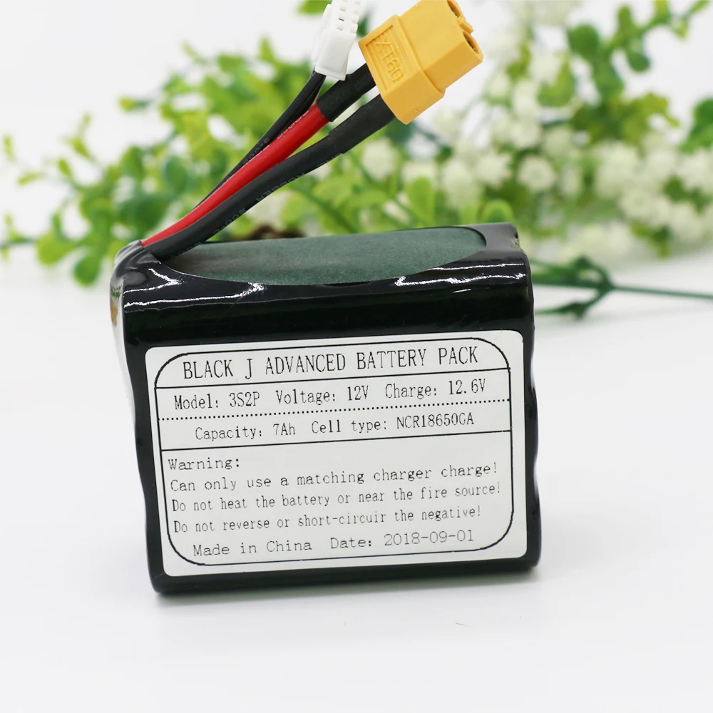 

KLUOSI UAV Rechargeable Li-ion Battery 11.1V /12.6V3S2P 12V7Ah Use Single Cell NCR18650GA Combination Suitable for Various Drone
